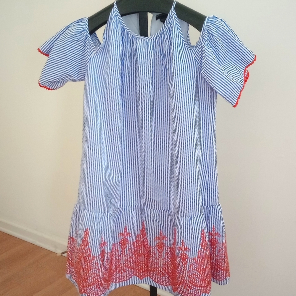 Maggie London Seersucker Dress